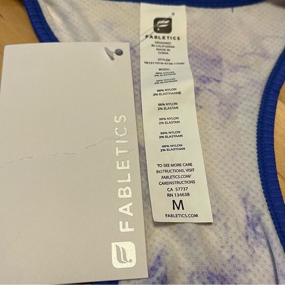 Fabletics Oula Tank Purple Blue Seamless Chafe Resistant Ultra Light M 8 NWT - Picture 11 of 15